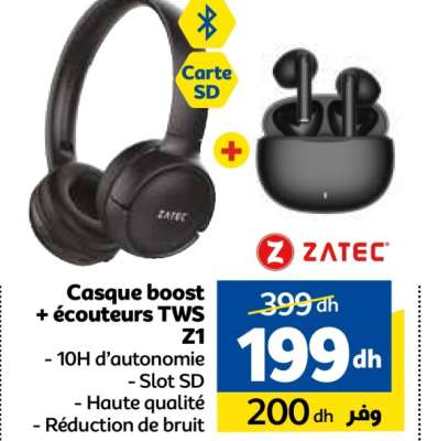 Casque boost + écouteurs TWS Z1