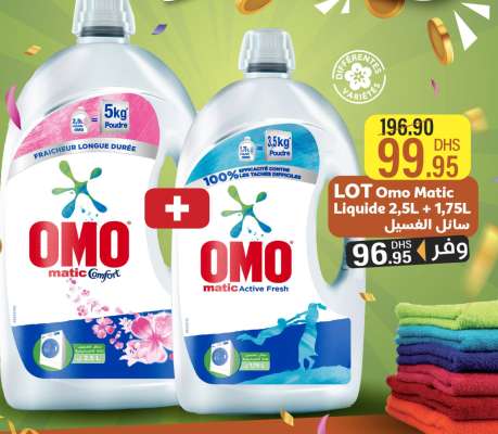 LOT Omo Matic Liquide 2,5L + 1,75L