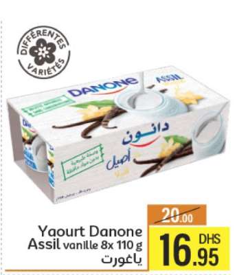 Yaourt Danone Assil vanille 8x110 g