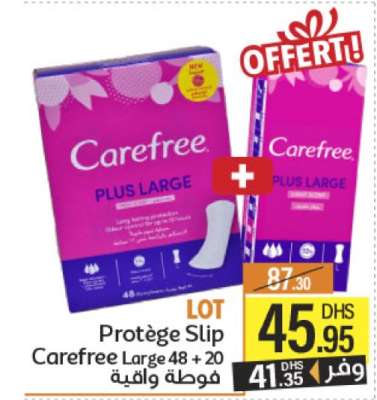 Protège Slip Carefree Large 48 + 20