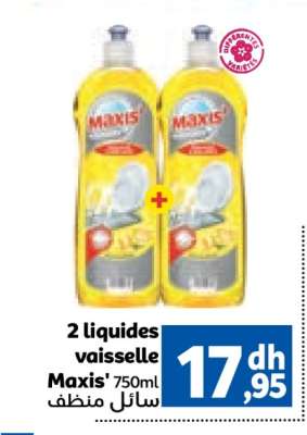 2 liquides vaisselle Maxis' 750ml