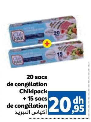 20 sacs de congélation Chikipack + 15 sacs de congélation