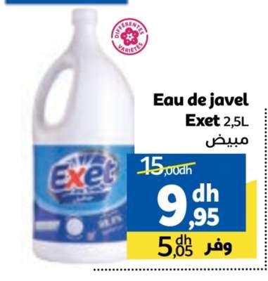 Eau de javel Exet 2,5L