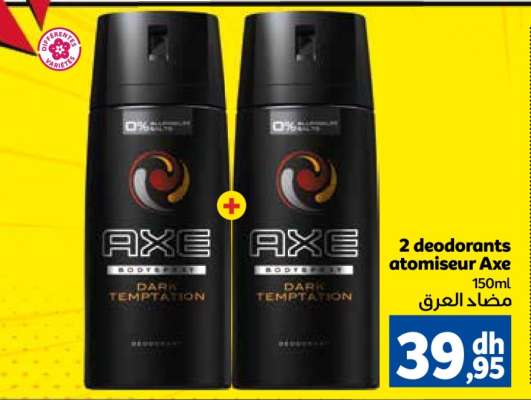 2 deodorants atomiseur Axe