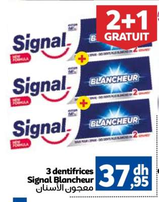 3 dentifrices Signal Blancheur
