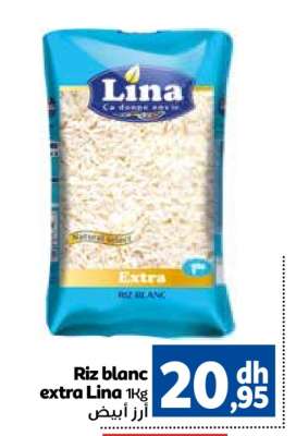 Riz blanc extra Lina 1kg