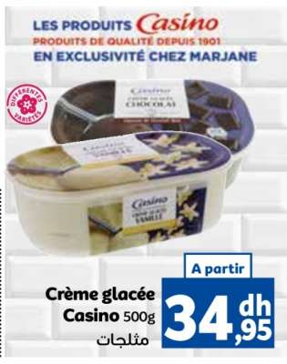Crème glacée Casino 500g