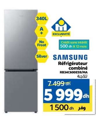 Samsung Réfrigérateur combiné RB34C600ES9/MA