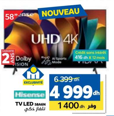Hisense TV LED 58A6N
