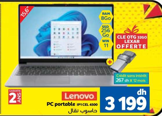 Lenovo PC portable IP1 CEL 4500