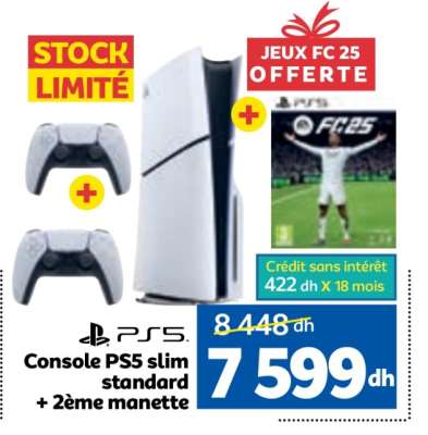 Console PS5 slim standard + 2ème manette