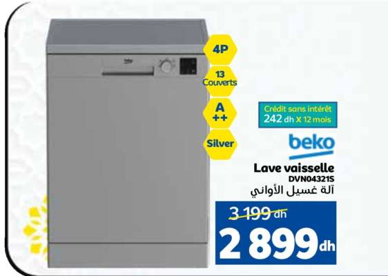 Lave vaisselle BEKO DVN04321S
