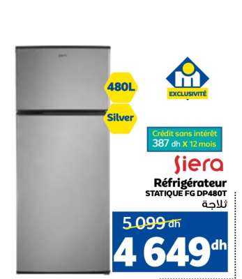 Siera Réfrigérateur Statique FG DP480T
