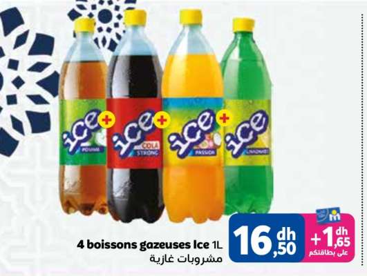 4 boissons gazeuses Ice 1L