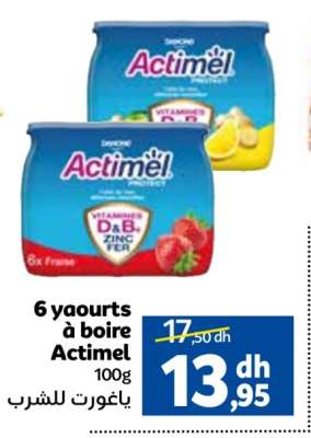 6 yaourts à boire Actimel