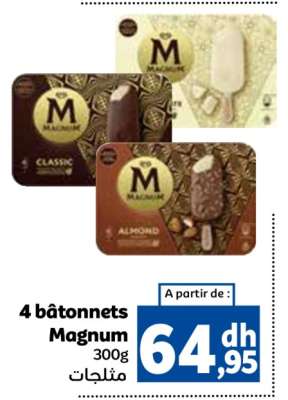 4 bâtonnets Magnum