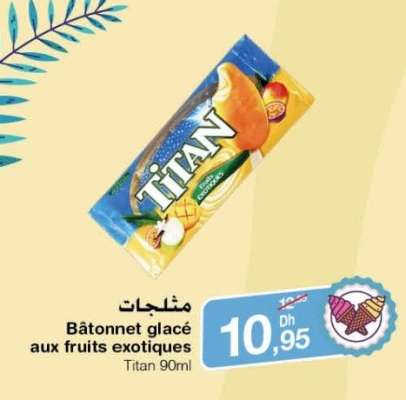 Bâtonnet glacé aux fruits exotiques