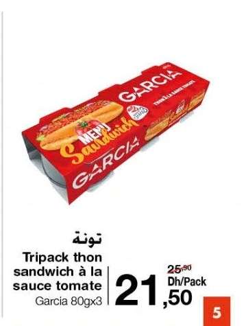 Tripack thon sandwich à la sauce tomate