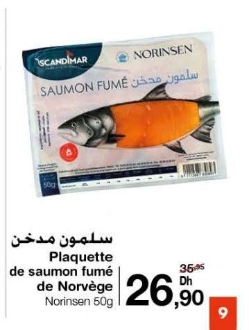 Plaquette de saumon fumé de Norvège