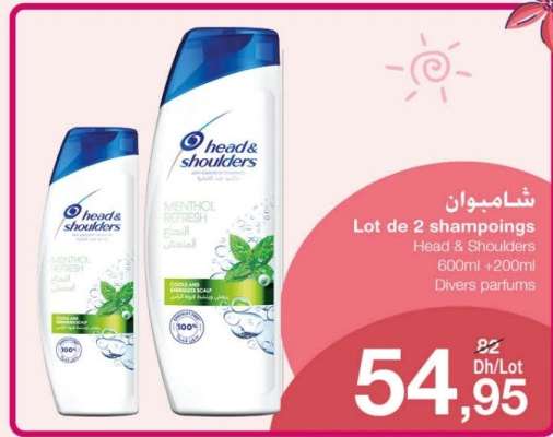 Lot de 2 shampoings Head & Shoulders