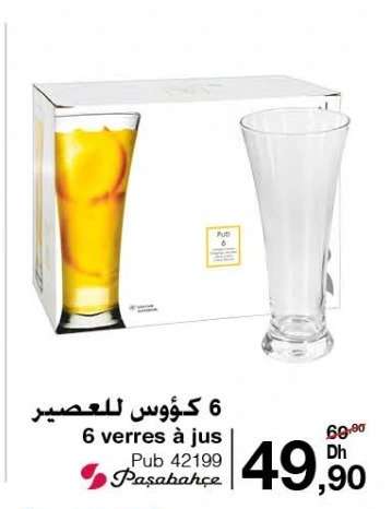 6 verres à jus