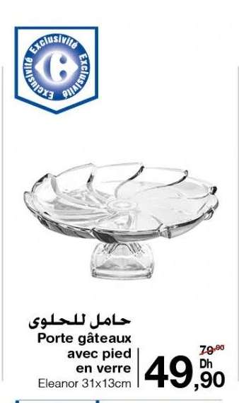 Porte gâteaux avec pied en verre