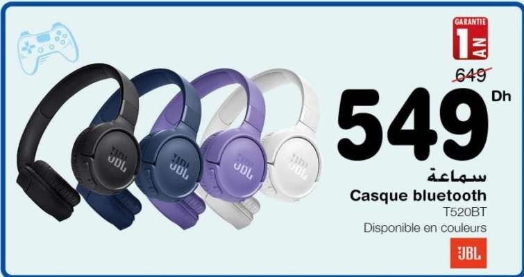 Casque bluetooth T520BT