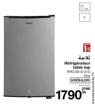 Réfrigérateur table top KRG-93-S-G-G