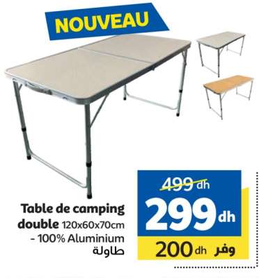 Table de camping double