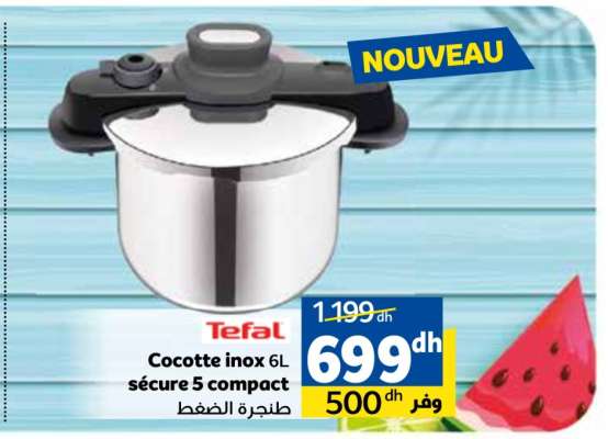 Cocotte inox 6L sécure 5 compact