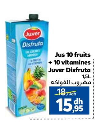 Jus 10 fruits + 10 vitamines Juver Disfruta