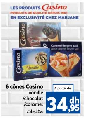 6 cônes Casino
