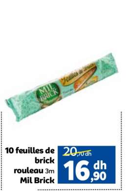 10 feuilles de brick rouleau 3m Mil Brick