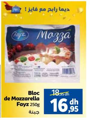 Bloc de Mozzarella Fayz 250g