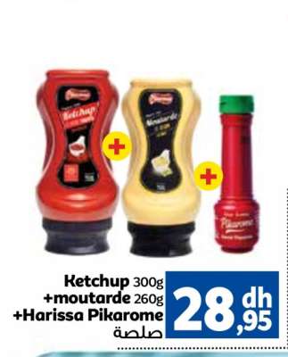 Ketchup + moutarde + Harissa Pikarome