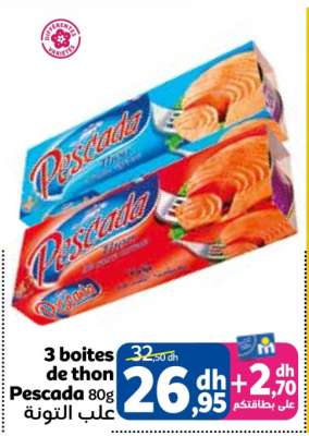 3 boites de thon Pescada 80g