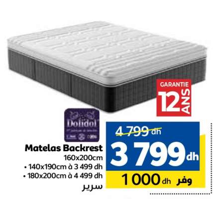 Matelas Backrest