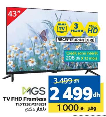 TV FHD Frameless 43"