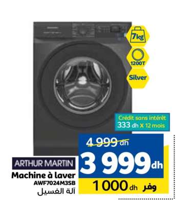 Machine à laver ARTHUR MARTIN AWF7024M3SB