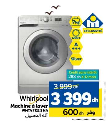 Whirlpool Machine à laver WMTA 7122 S NA