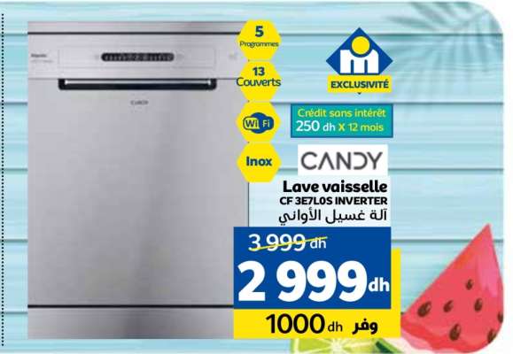 Lave vaisselle CANDY CF 3E7L0S INVERTER