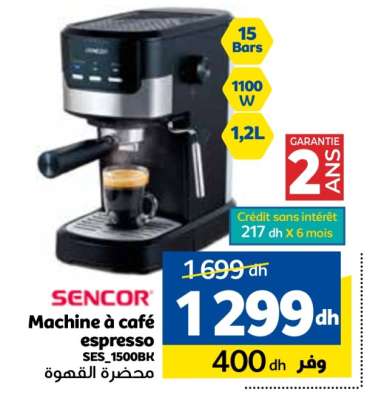 SENCOR Machine à café espresso SES_1500BK
