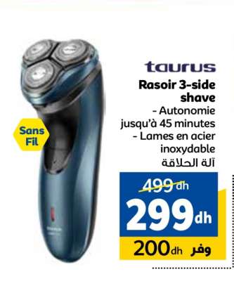 Taurus Rasoir 3-side shave