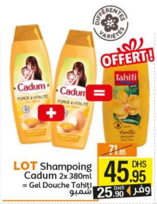 LOT Shampoing Cadum 2x380ml