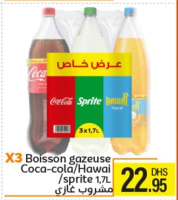 X3 Boisson gazeuse Coca-cola/Hawai/sprite 1,7L