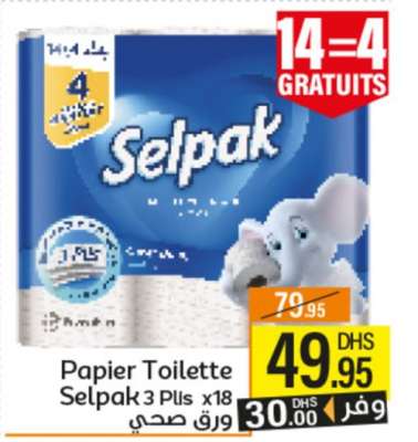 Papier Toilette Selpak 3 Plis x18